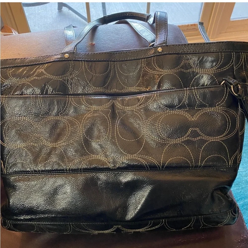 Coach 'Signature C' Patent Leather Tote